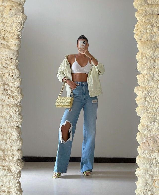 DENIM COLLECTION WIDE LEG JEANS - UK 6
