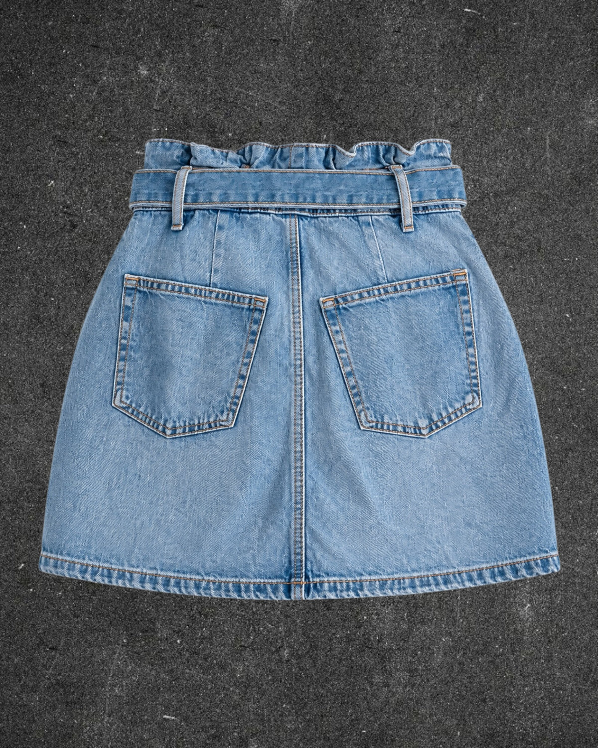 H&M PAPERWAIST DENIM SKIRT - UK 6