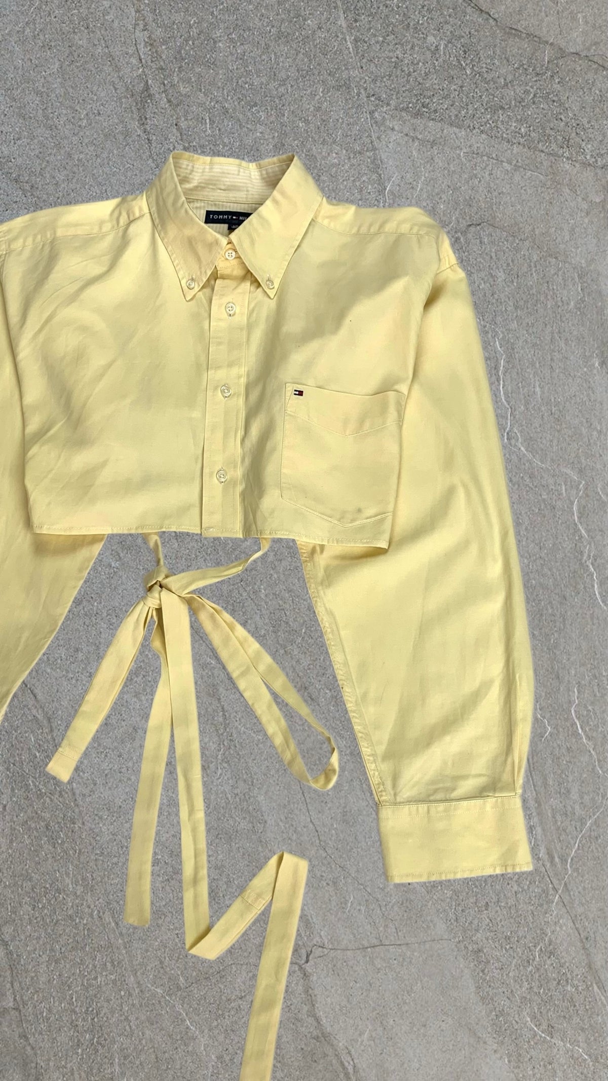 TOMMY HILFIGER BAGGY CROPPED SHIRT - UK 14