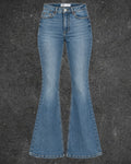 ZARA BELL BOTTOM STRETCHY DENIM - UK 8