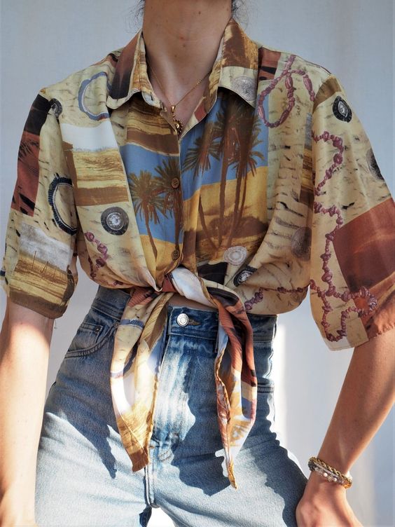 THE UNLABELLED BUTTON UP VINTAGE SHIRT - UK 8 - 10