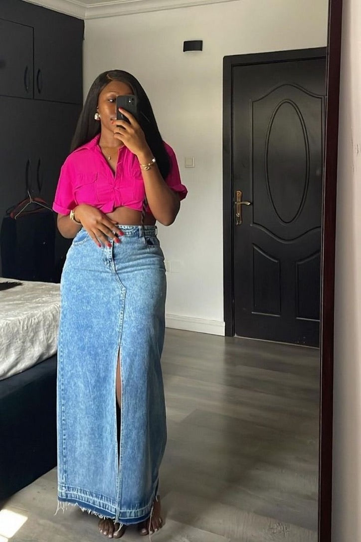 MAVI LONG DENIM SKIRT - UK 10