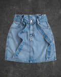 H&M PAPERWAIST DENIM SKIRT - UK 6