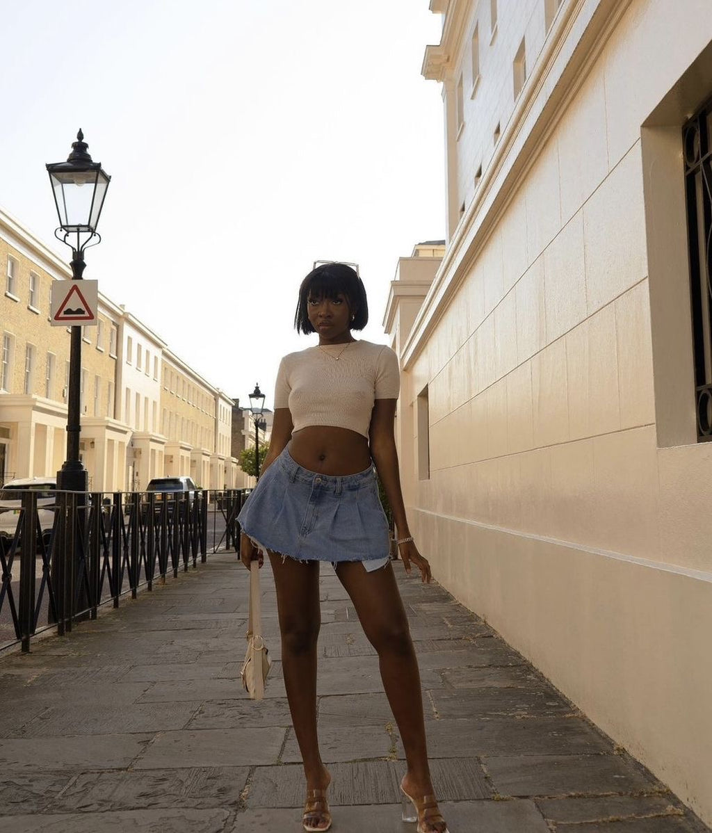 MINI DENIM SKIRT - UK 6