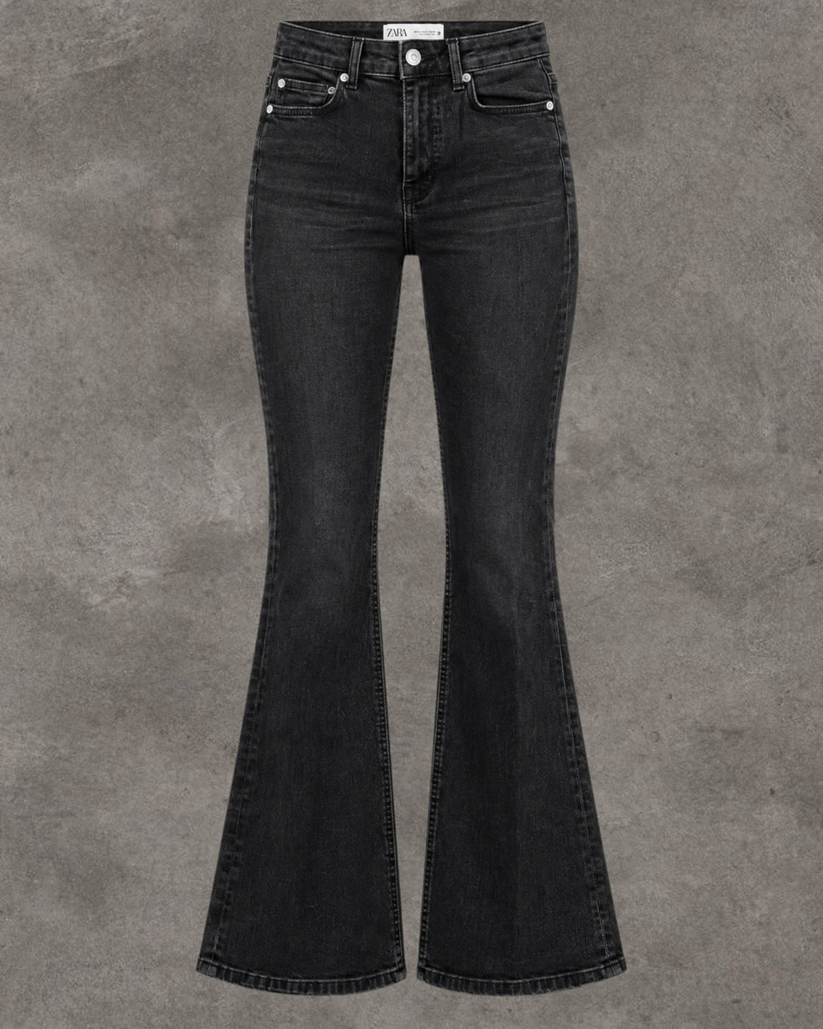 ZARA BELL BOTTOM STRETCHY DENIM - UK 8
