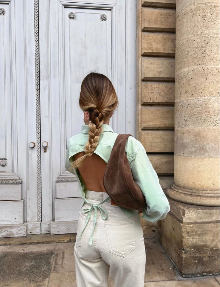 RALPH LAUREN BAGGY CROPPED SHIRT