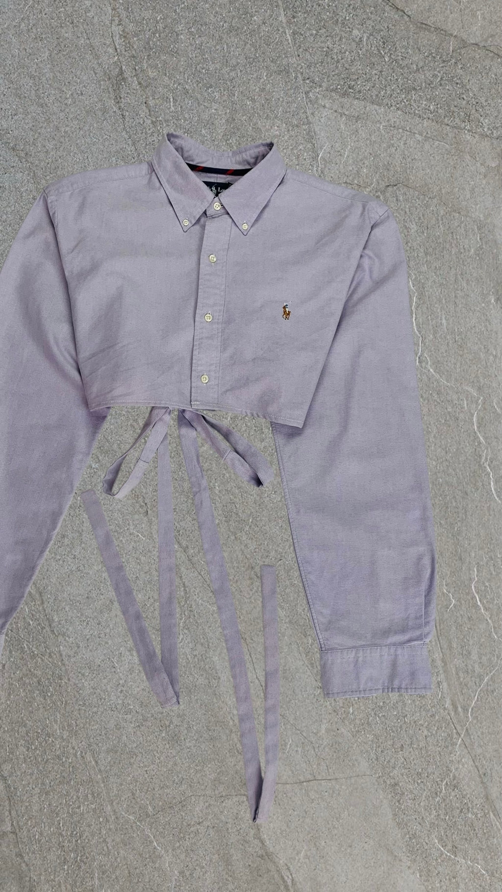POLO BY RALPH LAUREN BAGGY CROPPED SHIRT - UK 16