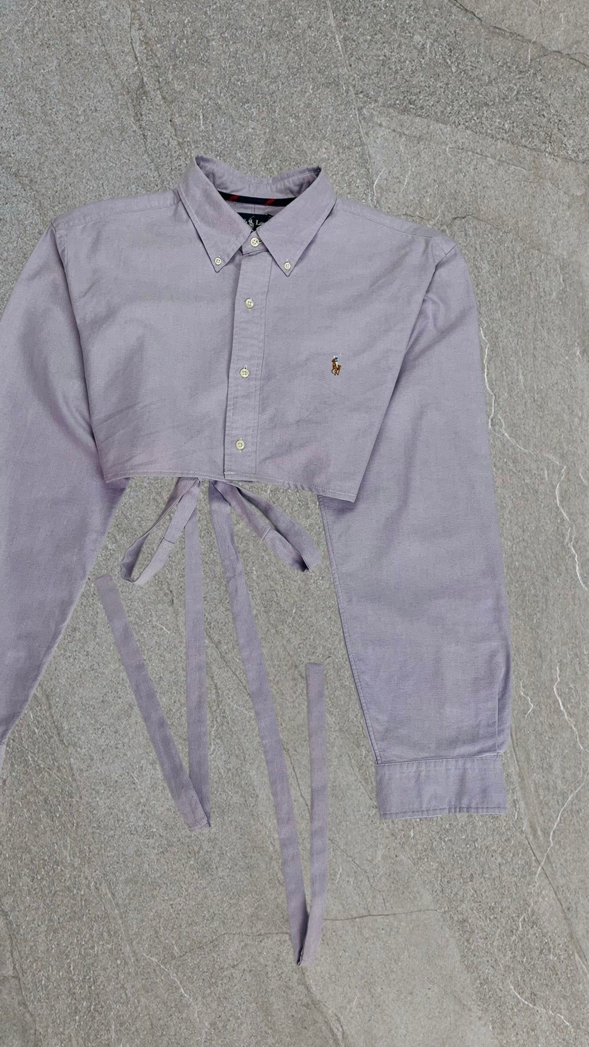 POLO BY RALPH LAUREN BAGGY CROPPED SHIRT - UK 16