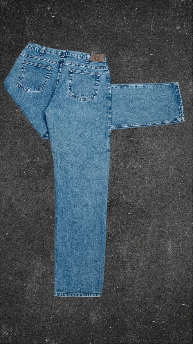 BASS & C0 STRAIGHT LEG VINTAGE JEANS - UK 14