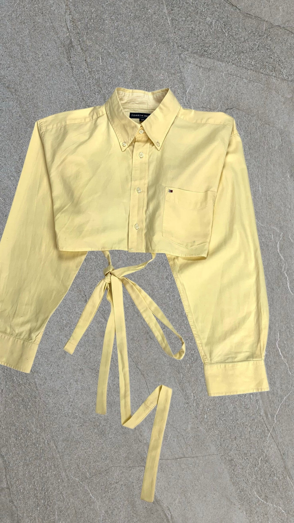 TOMMY HILFIGER BAGGY CROPPED SHIRT - UK 14