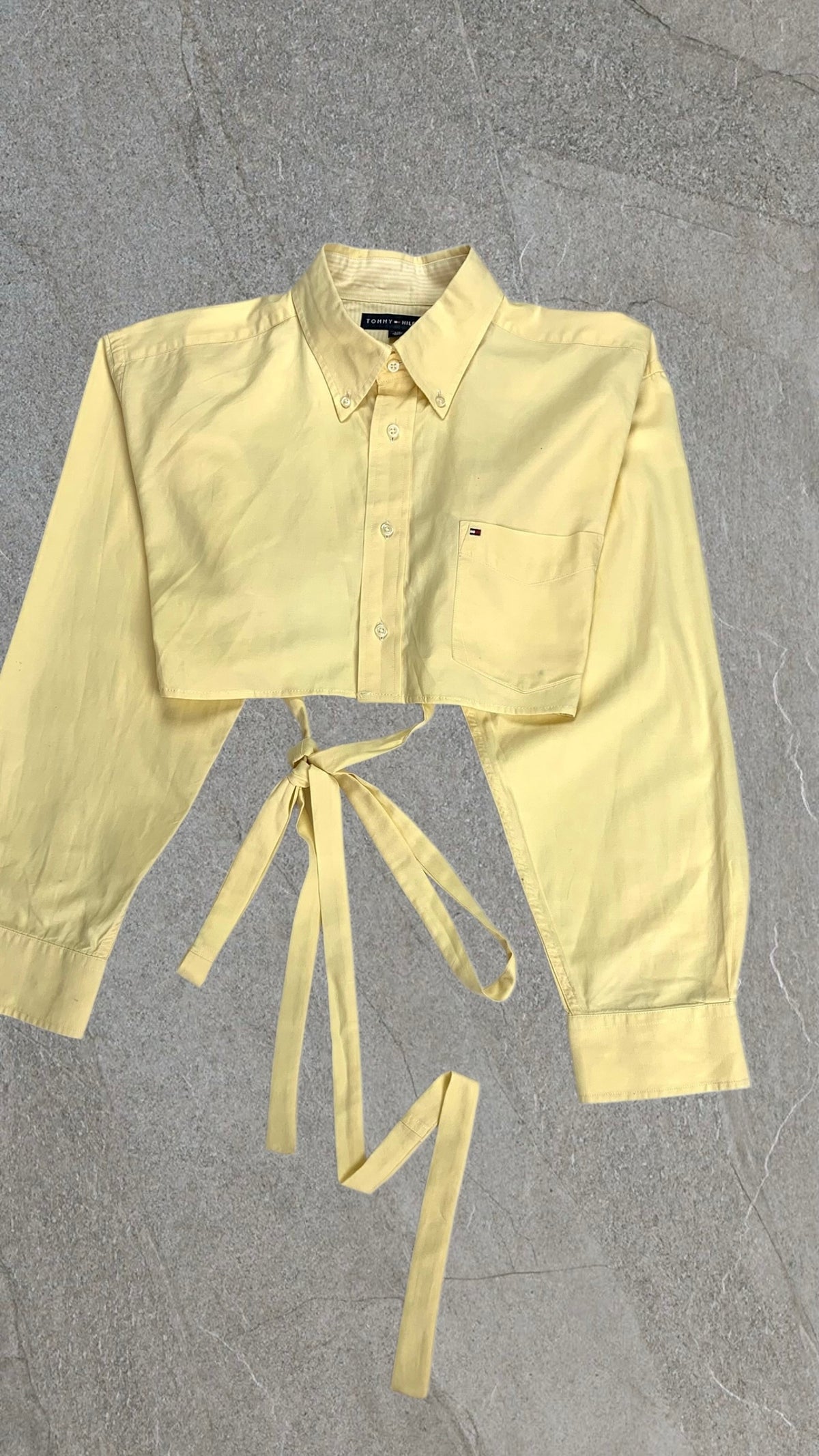 TOMMY HILFIGER BAGGY CROPPED SHIRT - UK 14