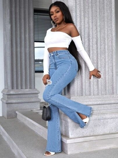 DENIM CO VINTAGE BELL BOTTOMS - UK 6