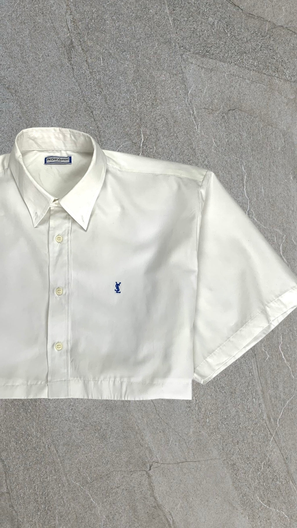 YVES SAINT LAURENT (YSL) BAGGY CROPPED SHIRT