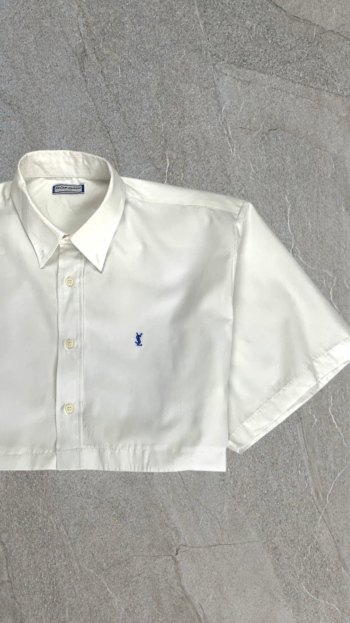 YVES SAINT LAURENT (YSL) BAGGY CROPPED SHIRT