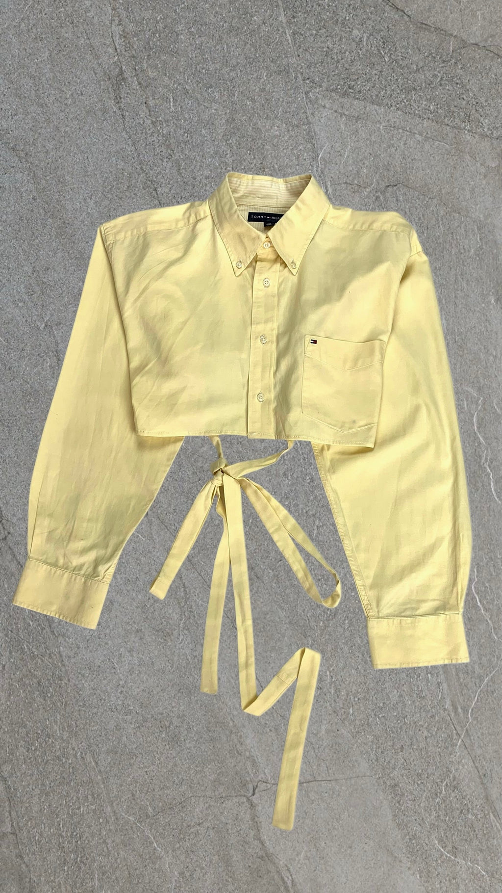 TOMMY HILFIGER BAGGY CROPPED SHIRT - UK 14