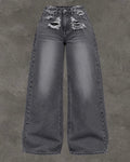 MARSTHELABEL FRAY MID WAIST WIDE LEG JEANS - UK 10