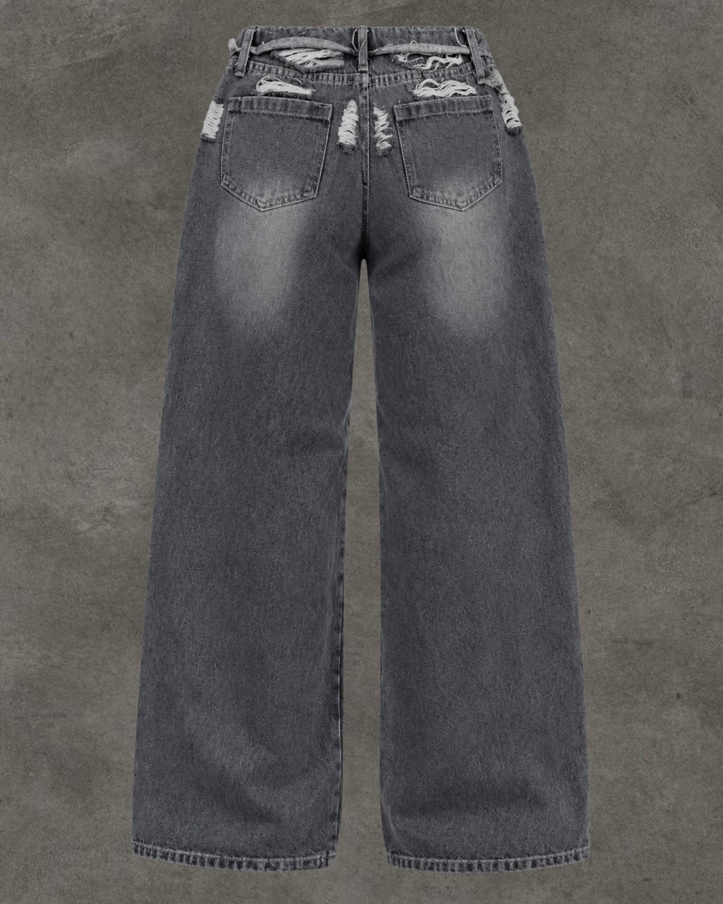 MARSTHELABEL FRAY MID WAIST WIDE LEG JEANS - UK 10