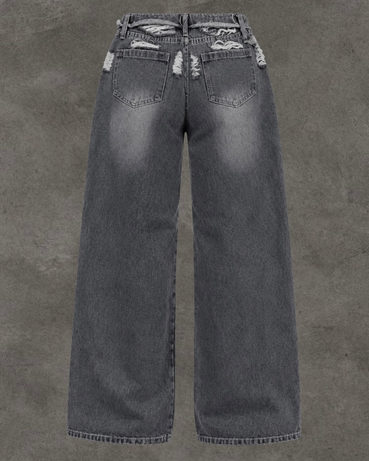 MARSTHELABEL FRAY MID WAIST WIDE LEG JEANS - UK 10
