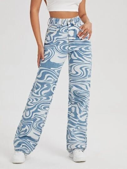 CHANDA CLOTHING WIDE LEG JEANS - UK 12