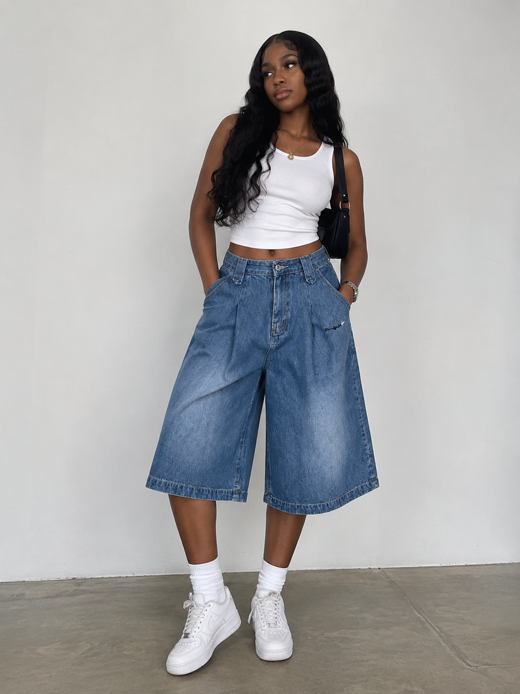UNTAGGED JORT DENIM - UK 14