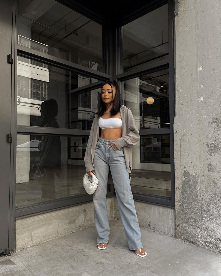 PRETTYLITTLETHING STRAIGHT LEG VINTAGE JEANS