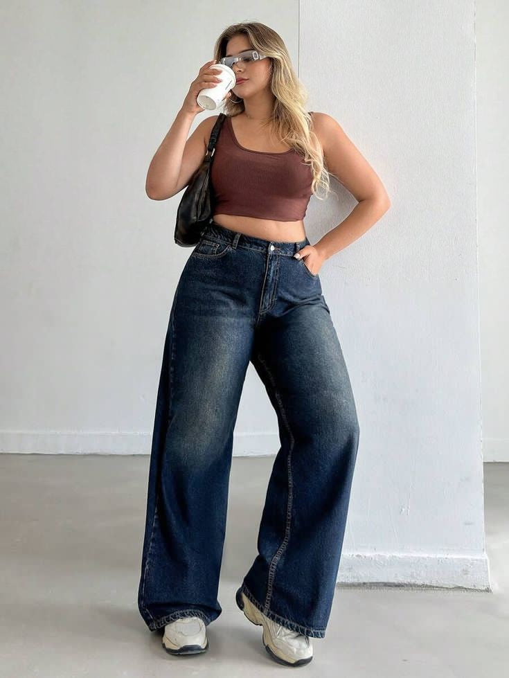 ASOS DESIGN WIDE LEG JEANS - UK 8