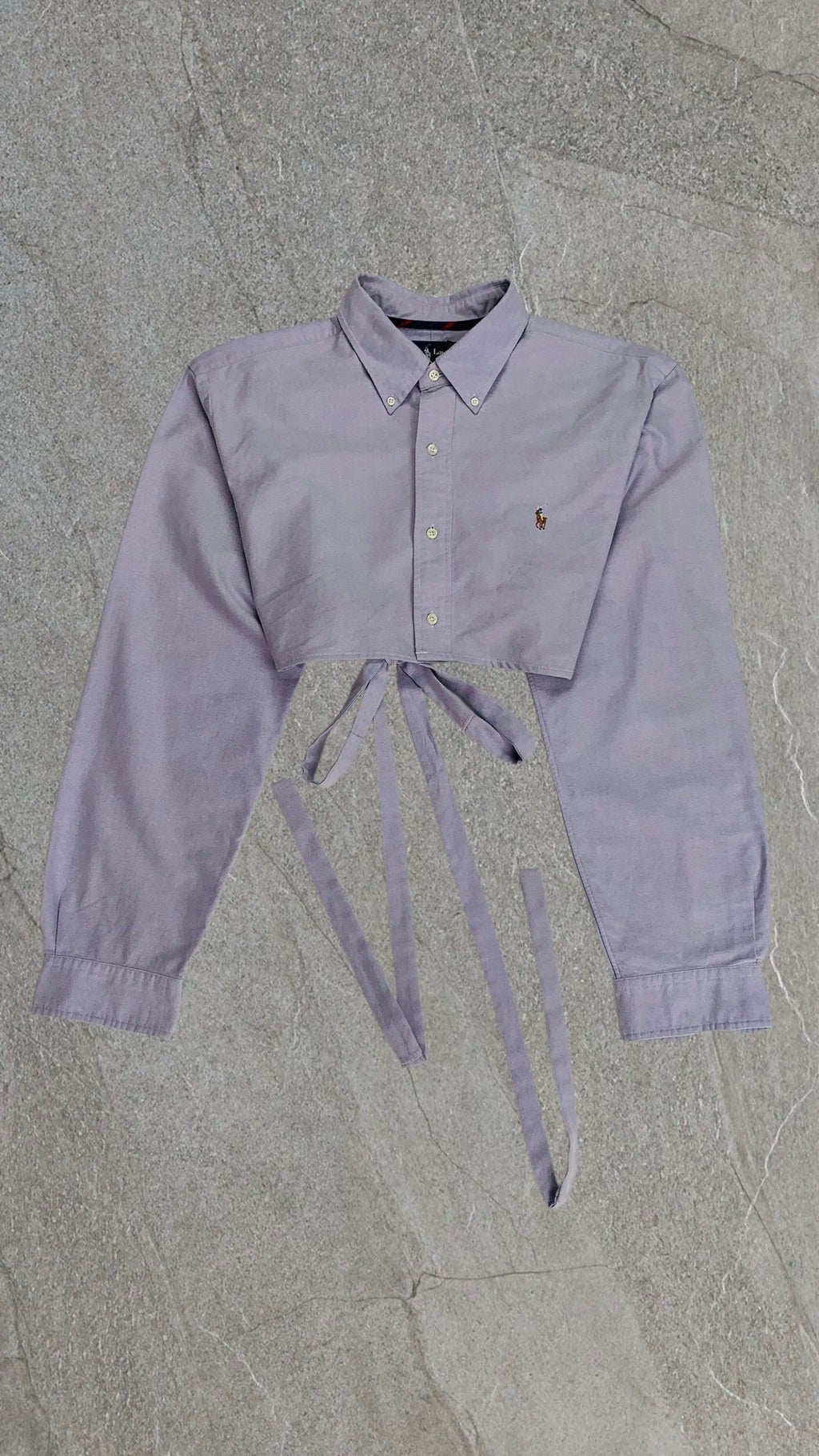 POLO BY RALPH LAUREN BAGGY CROPPED SHIRT - UK 16