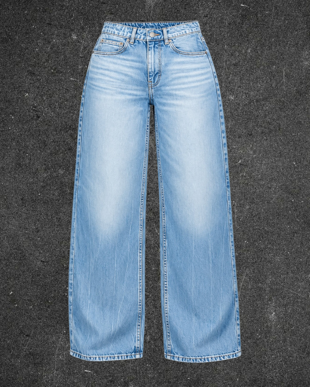 & DENIM WIDE LEG JEANS - UK 10