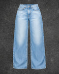 & DENIM WIDE LEG JEANS - UK 10