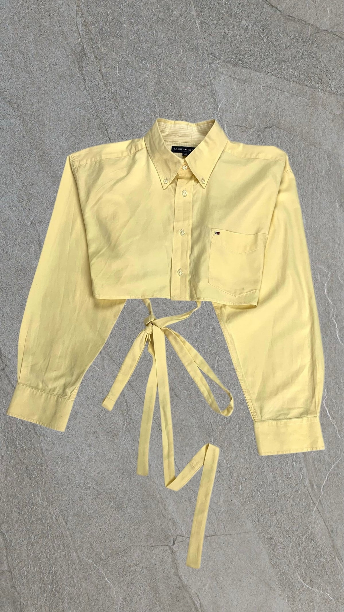 TOMMY HILFIGER BAGGY CROPPED SHIRT - UK 14