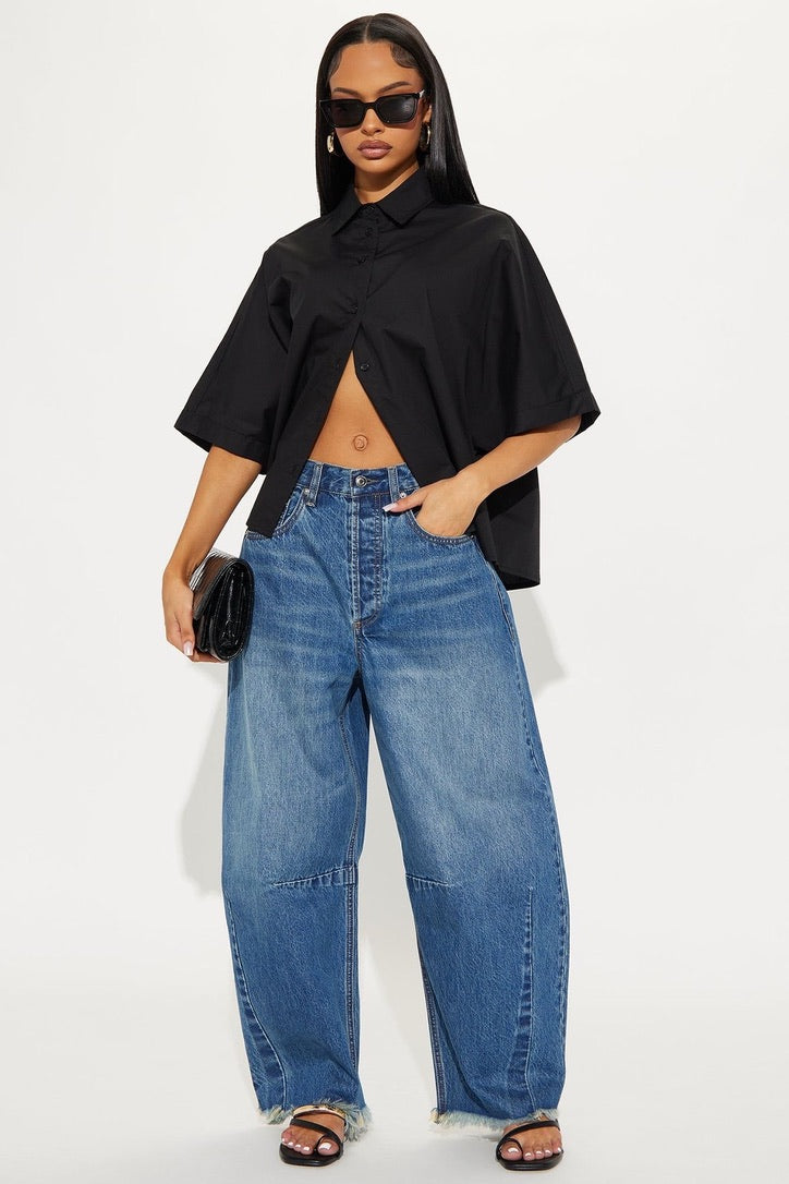 PRIMARK LOOSE FIT BARREL JEANS - UK 18