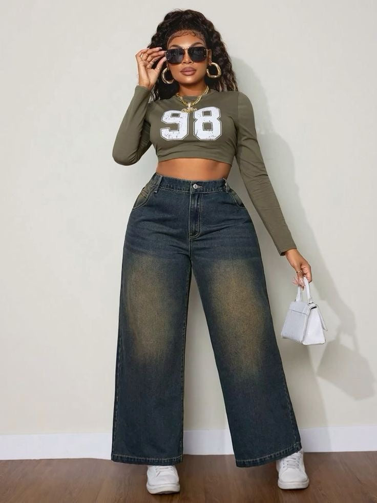 ZARA STRAIGHT LEG JEANS - UK 16 - 18