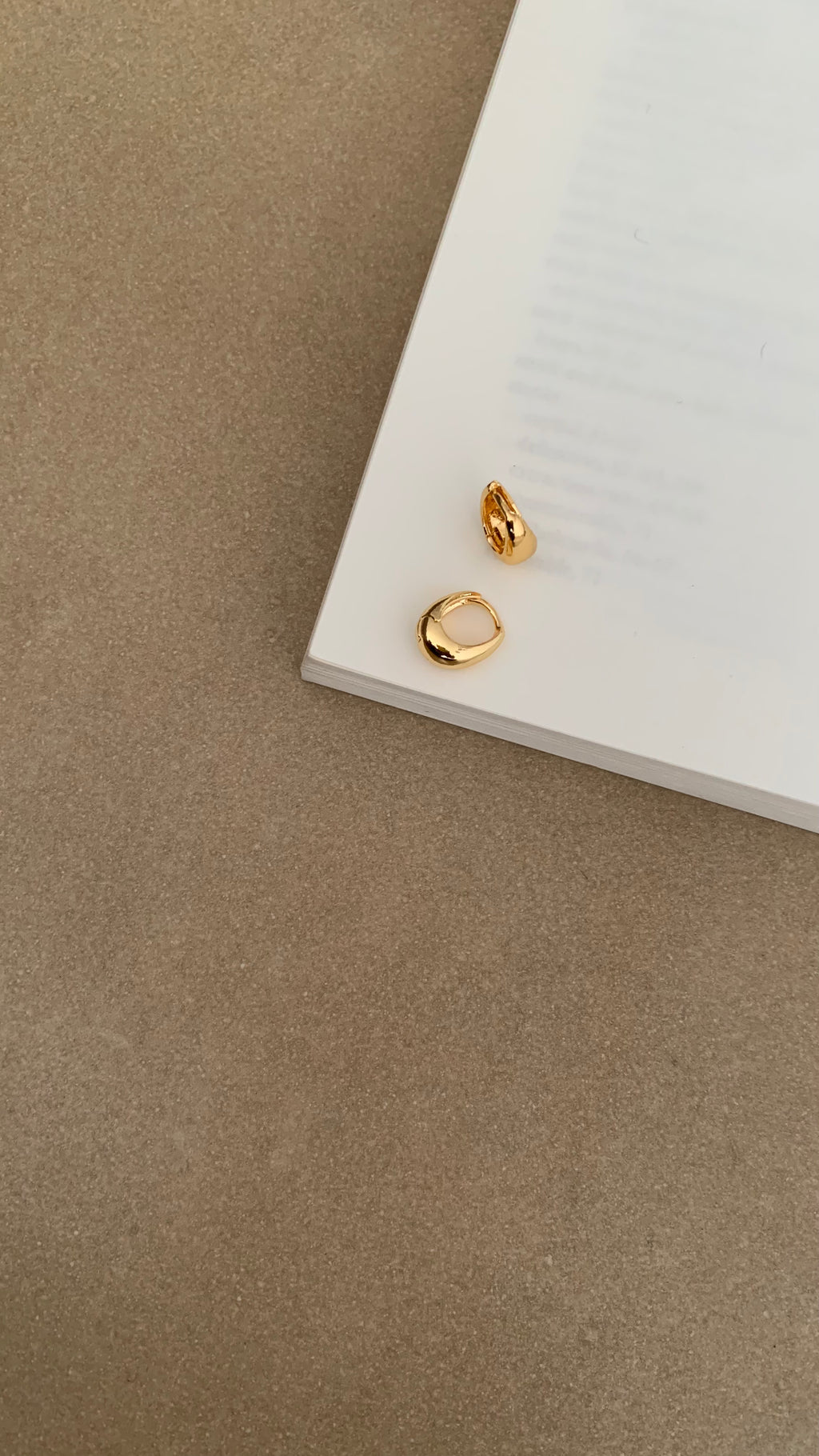 RAINDROP  HUGGIES HOOP EARRINGS