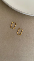 RECTANGULAR HOOP EARRING