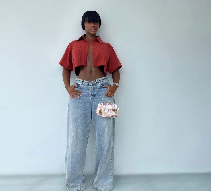 RALPH LAUREN CROPPED SHORT SLEEVED SHIRT