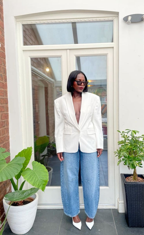 BERSHKA WIDE LEG JEANS - UK 14