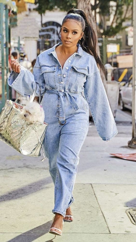 NA-KED  DENIM JUMPSUIT