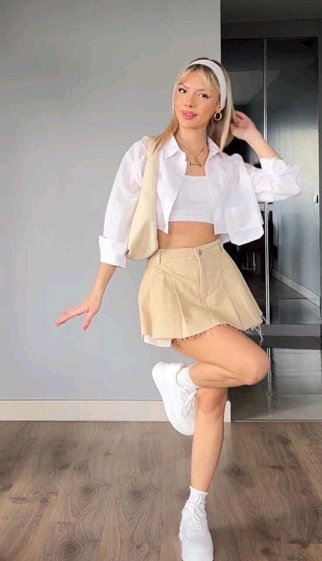 DENIM CO PLEATED SHORT SKIRT - UK 10