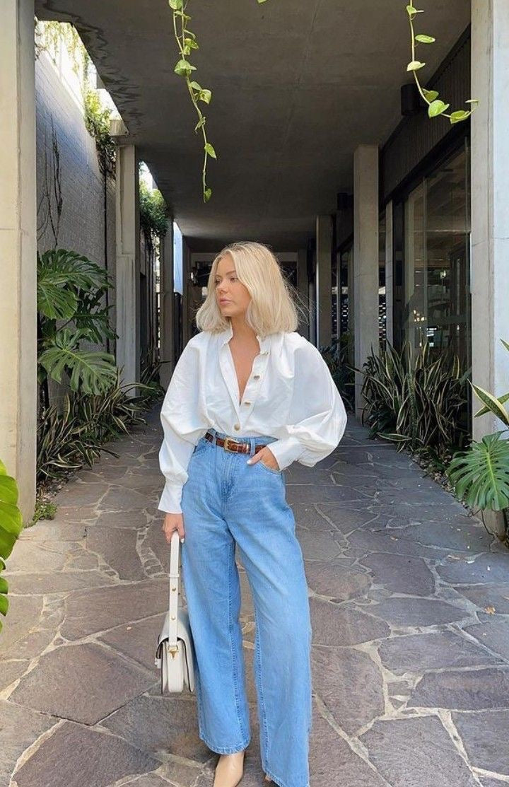 H&M WIDE LEG JEANS - UK 4