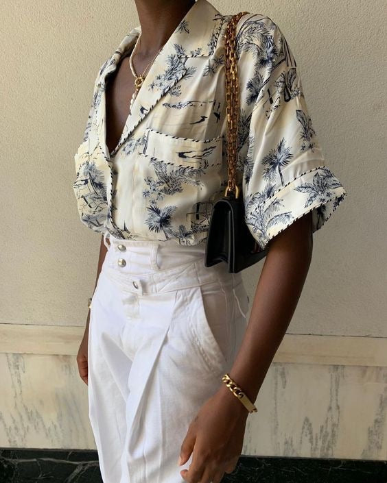 THE UNTAGGED BUTTON UP VINTAGE SHIRT - UK 14