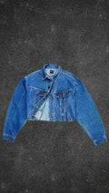 VINTAGE LEE CROPPED DENIM JACKET - UK 10