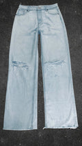 FB SISTER KNEE RIPPED WIDE LEG JEANS - UK 10