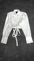 HAWES & CURTIS REWORK BAGGY CROPPED SHIRT - UK 12