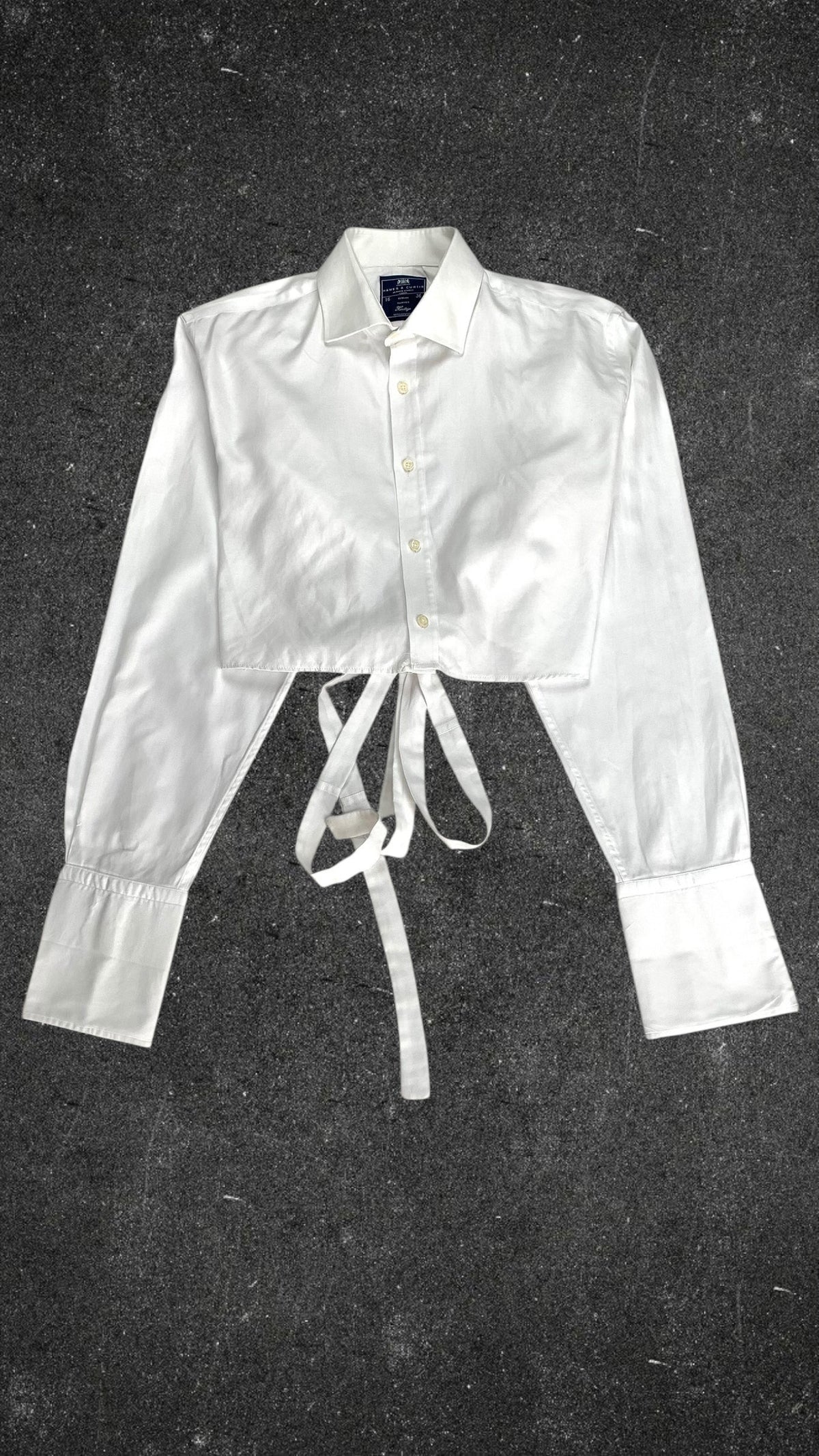 HAWES & CURTIS REWORK BAGGY CROPPED SHIRT - UK 12