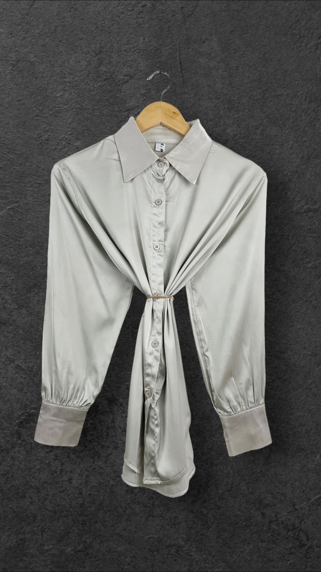 THE BUTTON UP SILK SHIRT - UK 10