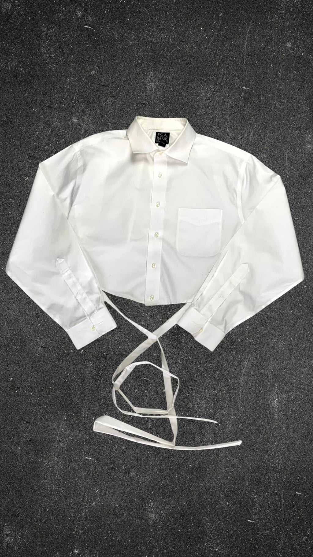 JOS.A.BANK REWORK BAGGY CROPPED SHIRT - UK 14
