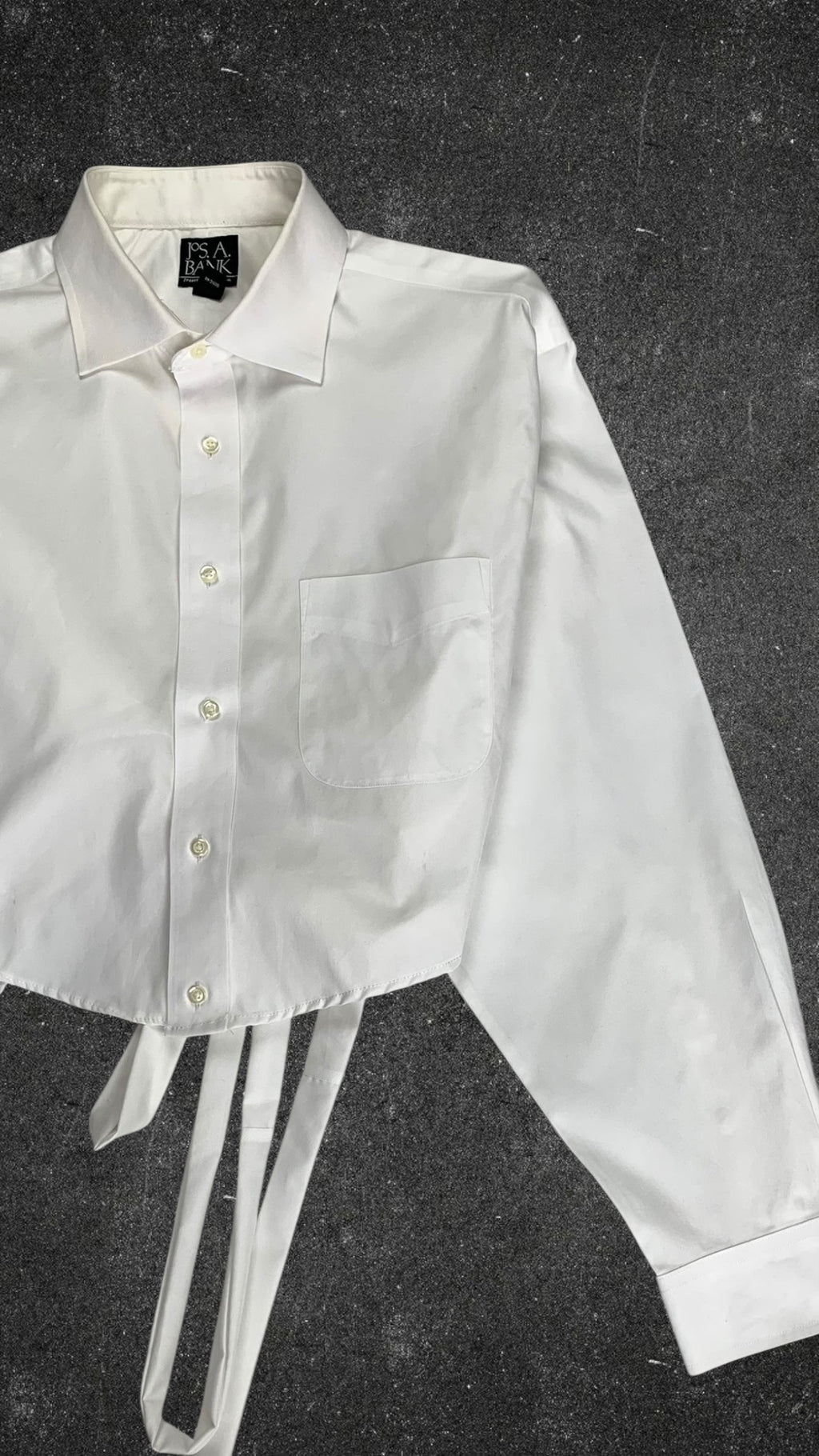 JOS.A.BANK REWORK BAGGY CROPPED SHIRT - UK 14