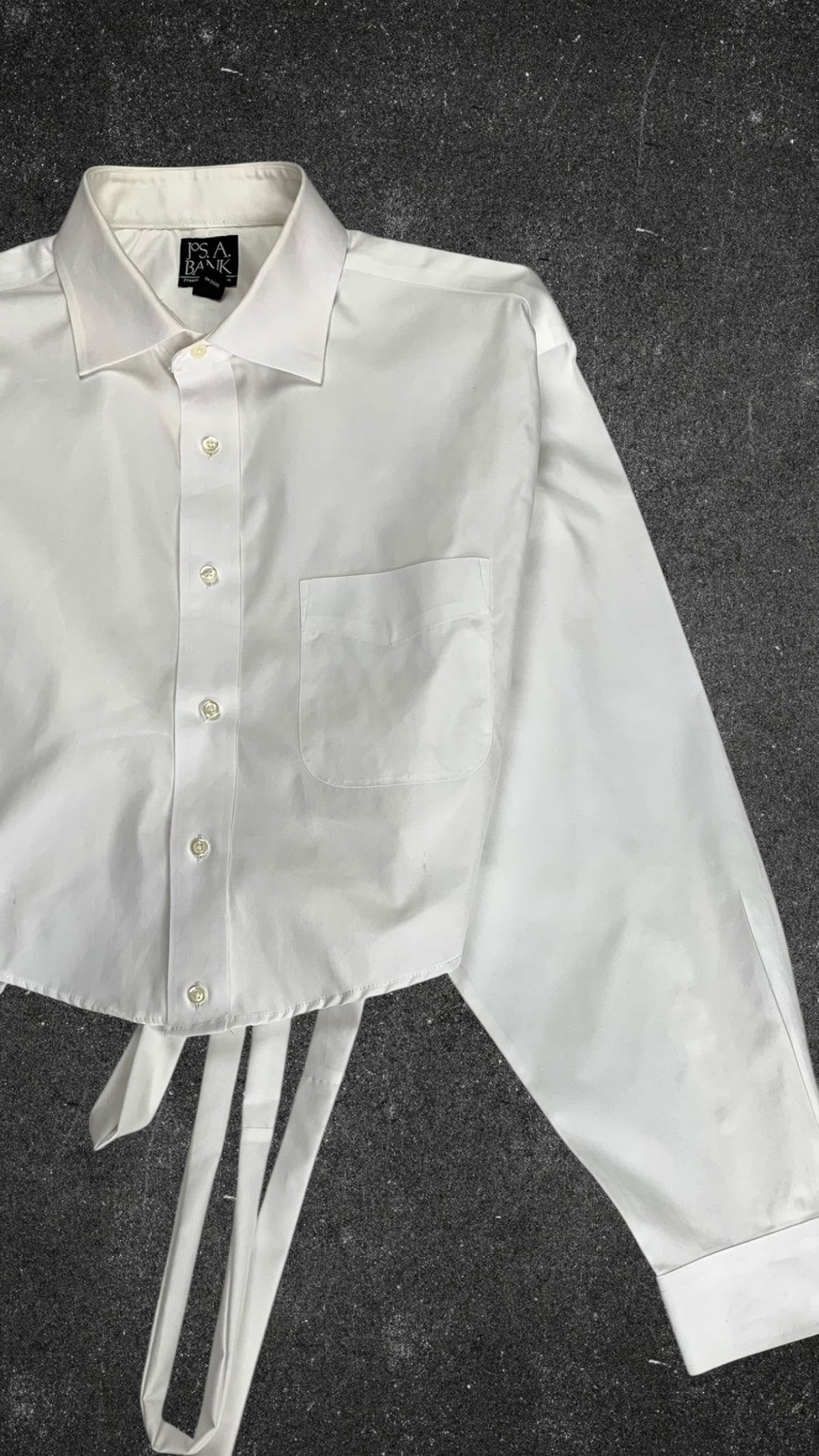 JOS.A.BANK REWORK BAGGY CROPPED SHIRT - UK 14