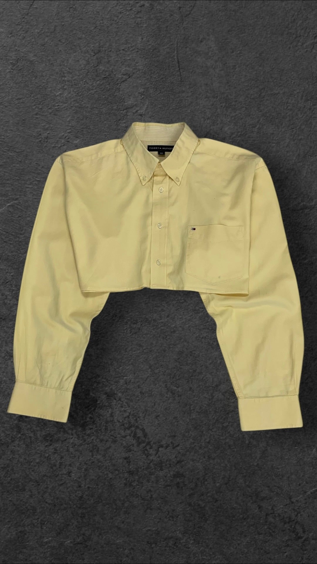TOMMY HILFIGER BAGGY CROPPED LONG SLEEVED SHIRT