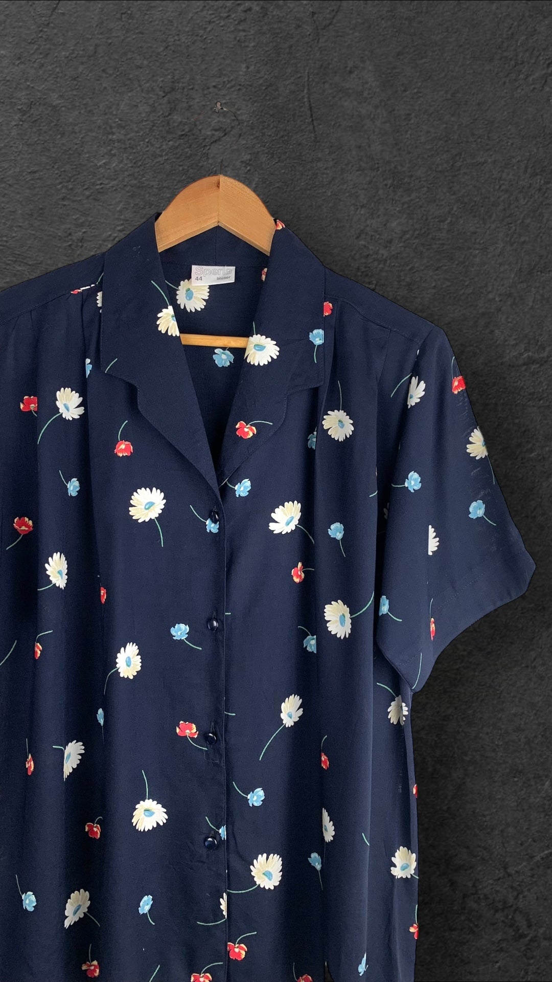 SPERLA BLUSER BUTTON UP VINTAGE SHIRT - UK 14